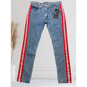 Levi's Premium 512 Reflective Stripe Slim Taper Men's 34x34 Warp Stretch Denim